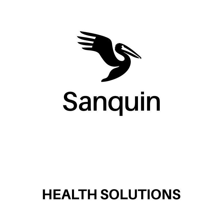 Sanquin Health Solutions Logo Stack CMYK Voorbeeld